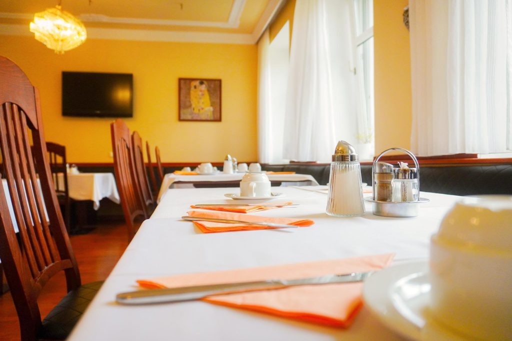 Der Frühstücksraum des Hotel Klimt
